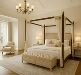 Gharaana Beds Dawn 100% Solid Wood Poster Bed